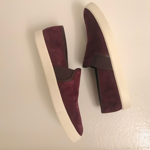 Vince Preston suede maroon Slip-On Sneakers - Picture 2 of 6